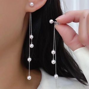 real shell pearl earrings